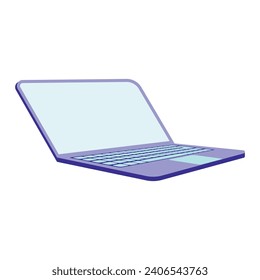 Ilustración vectorial de la laptop sobre fondo blanco.