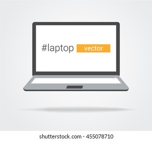 Vector laptop image for design purposes