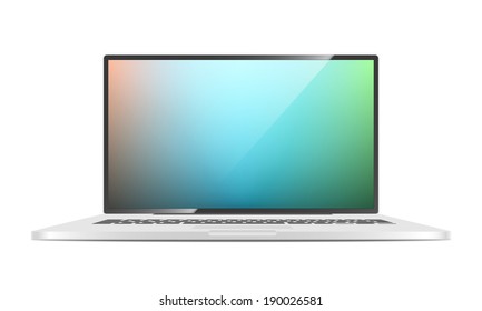 Vector Laptop isolated on white background.