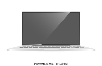 Vector Laptop isolated on white background.