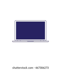 Vector Laptop isolated on white background