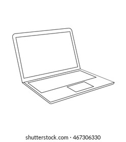 Vector Laptop isolated on white background