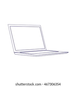 Vector Laptop isolated on white background