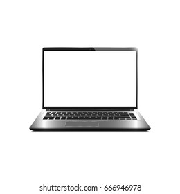 vector laptop isolated on white background