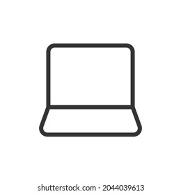 Vector laptop line icon. Symbol in trendy outline style. Vector illustration isolated on a white background. 