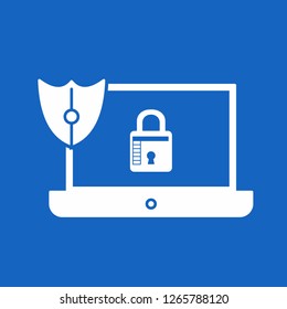 vector laptop lock icon 

