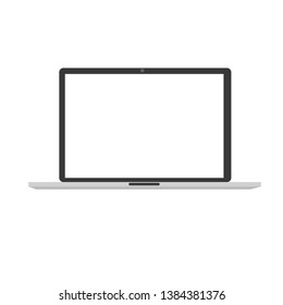 vector of laptop. Modern technology theme for online business