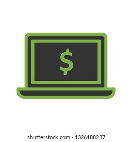 Vector Laptop Money Icon