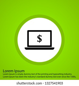 Vector Laptop Money Icon
