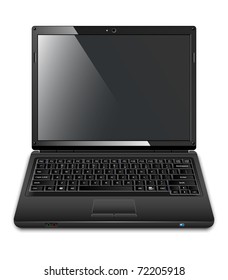 Vector laptop on white background