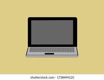 Vector portátil con el que se está utilizando en el trabajo