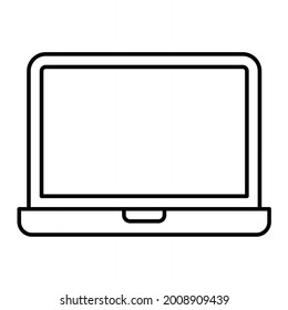 Vector Laptop Outline Icon Design
