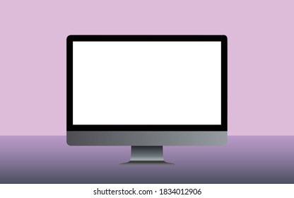 Vector laptop. Personal computer in flat style. Desktop computer. Computer icon isolated on background