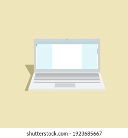 vector laptop, simple computer for working in the office