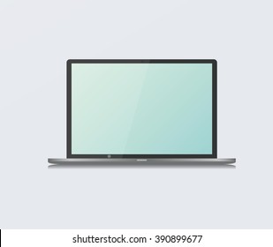 Vector laptop template isolated - Illustration