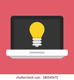 Vector Laptop Web Idea Icon