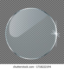 Vector de vidrio transparente grande con círculo de cristal