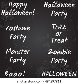 Vector Large collection of typographic Halloween designs and illustrations