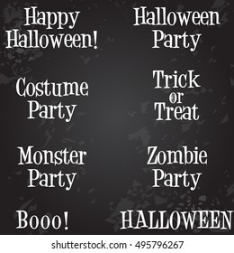 Vector Large collection of typographic Halloween designs and illustrations