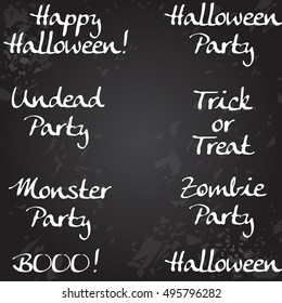 Vector Large collection of typographic Halloween designs and illustrations