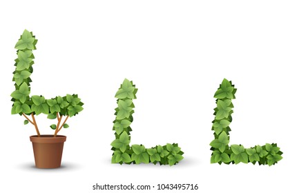 vector large green tree grows from a flowerpot. concept of spring and summer, harvest and ascent. topiary