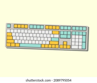 vector large mechanical keyboard with full size layout