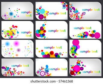 Vector large set of business cards