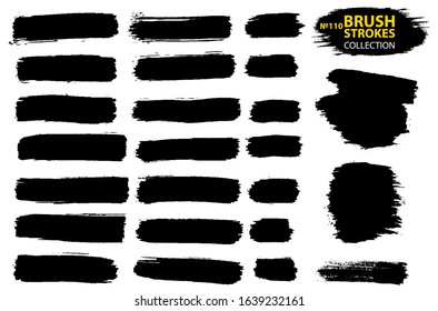 Vector Large Set Different Grunge Brush Stock Vector (Royalty Free ...