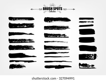 Vector large set hand drawn illustration.
Ink brush grunge strokes backgrounds set for text.
elements, template for backgrounds or card design
