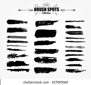 Vector large set hand drawn illustration.
Ink brush grunge strokes backgrounds set for text.
elements, template for backgrounds or card design
