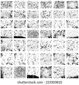 Vector large set of modern grunge background textures illustration