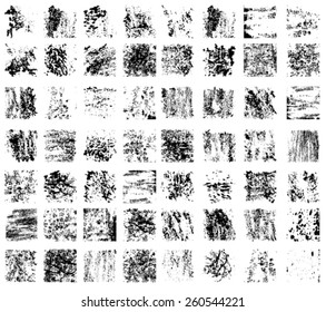 Vector large set of modern grunge background textures illustration.