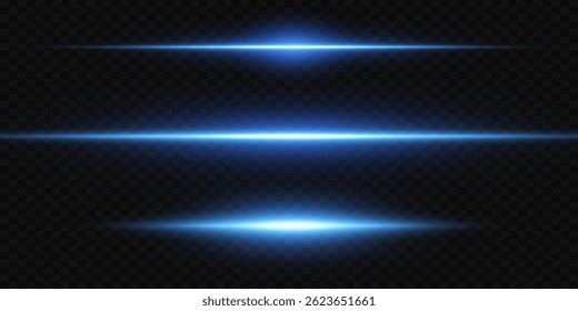 Feixes de laser vetorial. Linhas de néon brilhantes isoladas no fundo.EPS 10.