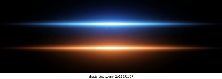 Vector laser beams. Glowing neon lines isolated on background.EPS 10.