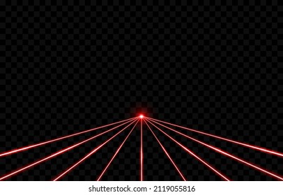 Vector Laser Beams Png. Red Laser Beams On An Isolated Transparent Background. Laser Security System, Protection. Red Laser Png. PNG.