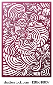 Vector Laser cut panel. Abstract pattern template for decorative panel. Template for interior design, layouts wedding invitations, greeting cards, envelopes, art objects