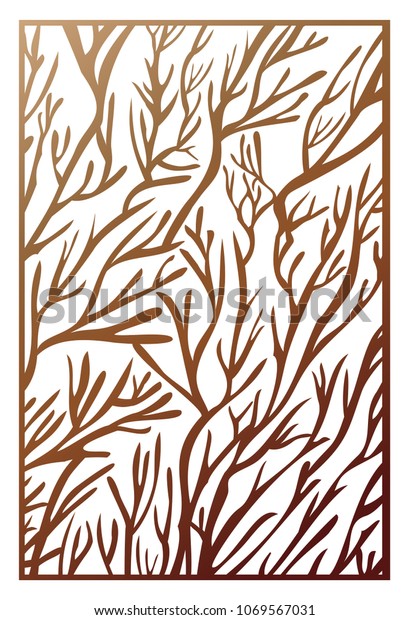 Vector Laser cut panel. Abstract Pattern template\
for decorative panel. Template for interior design, decorative art\
objects etc. Image suitable for engraving, printing, plotter\
cutting, laser cutting