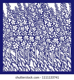 Vector Laser cut panel. Pattern template for decorative panel. Wall vinyl art decor. Stock vector.