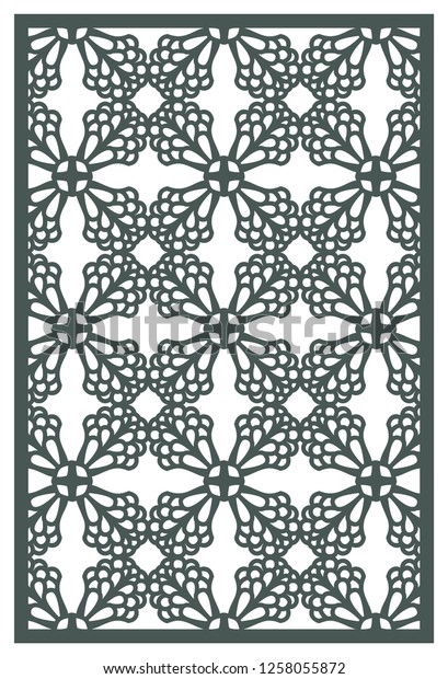 Vector Laser cut panel. Pattern\
template for decorative panel. Wall art decor. Stock\
vector.