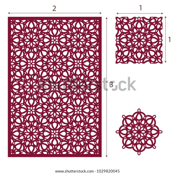 Vector Laser cut panel, the seamless eastern\
pattern for decorative panel. Image suitable for engraving,\
printing, plotter cutting, laser cutting\
