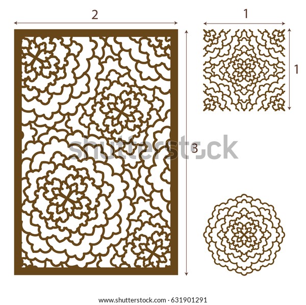 Vector Laser cut panel, the seamless pattern for\
decorative panel. Image suitable for engraving, printing, plotter\
cutting, laser cutting paper, wood, metal, stencil manufacturing.\
Stock vector.