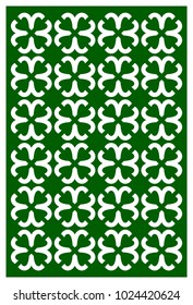Vector Laser cut St. Patrick's Day Template with shamrock. Stock vector. Luck symbol.
