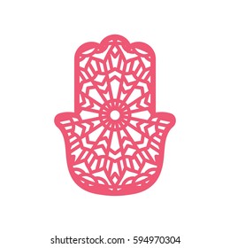 Vector Laser cutting template  Hamsa