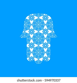 Vector Laser cutting template  Hamsa