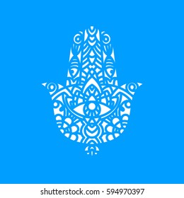 Vector Laser cutting template  Hamsa