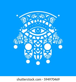 Vector Laser cutting template  Hamsa