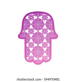 Vector Laser cutting template  Hamsa