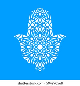 Vector Laser cutting template  Hamsa