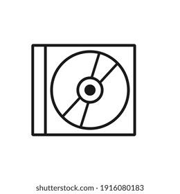 Vector Laser Disk In Box Icon