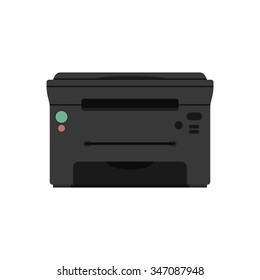 Vector laser printer. Digital print machine design. Color copy and printing equipment. Office hardware. 